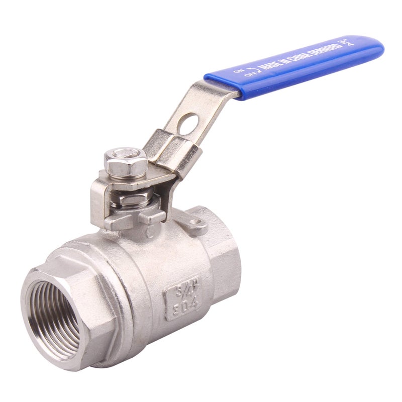 DERNORD Stainless Steel 304 Ball Valve, Full Port Heavy Duty for WOG with Locking Device (3/4" NPT) - Image 1